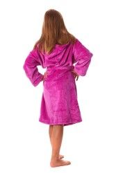 SIENA dětský hebký župan s kapucí, Fuchsiová, vel. 152, galerie